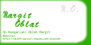 margit oblat business card